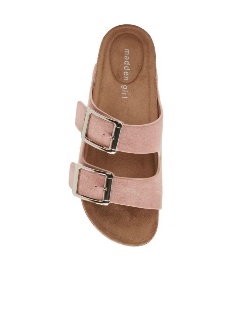Madden Girl Pink Platform Double Buckle Slide Sandals Size 6.5 - Picture 2 of 8